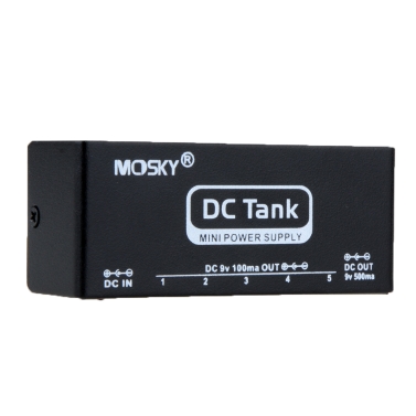 DC-Tank Mini Power Supply for 9V Guitar Effect Pedal Six Isolated Outputs Compact Portable