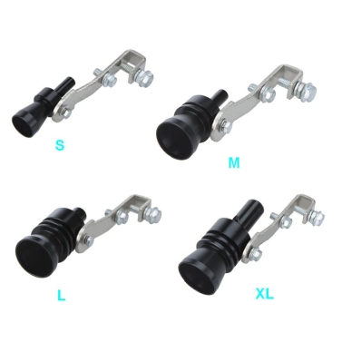 Turbo Sound Whistle Exhaust Pipe Tailpipe Blow-off Valve Aluminum Size XL Black
