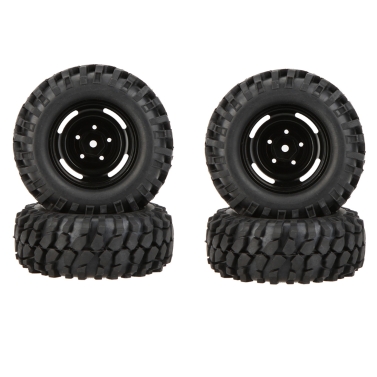 4 Pcs High Performance 1/10 Climber Off-road Car Aluminum CNC Wheel Rim and Tire 96005 for Traxxas HSP Tamiya HPI Kyosho RC Car