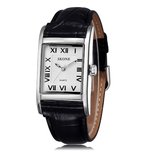 

SKONE Women Leather Band Quartz Watches Fashion Casual Watch Rectangle Dial Wristwatches