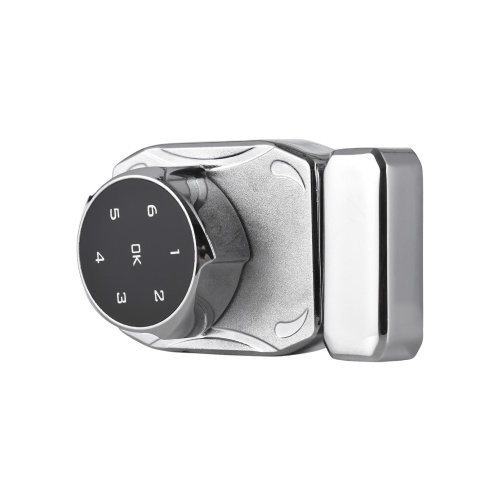 Smart Cabinet Lock Universal Keyless Lock Cabinet Electronic Induction Lock for 3-12mm Thick Glass Wooden Chest Drawer Cupboard Silver