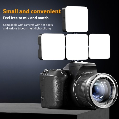 Pocket RGB Video Light LED Fill Light 3200K-6500K Dimmable Video Conference Light for Computer Tablet Smartphone DSLR Camera  Built-in Battery with Screen Clip 