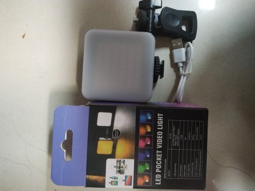 Pocket RGB Video Light LED Fill Light 3200K-6500K Dimmable Video Conference Light for Computer Tablet Smartphone DSLR Camera  Built-in Battery with Screen Clip 