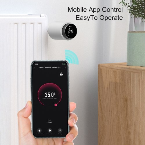 Intelligente thermostatische Heizkörperventile mit LED-Anzeige, programmierbarer Thermostat-Heizungsregler für die Heimunterstützung, mobile App/Sprachsteuerung