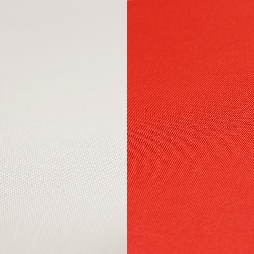 Côté bâche avec fenêtre panoramique 3m polyester 300g/m² Blanc et Rouge
