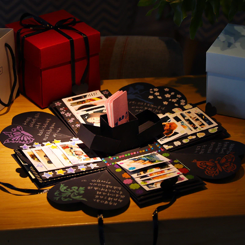 

DIY Surprise Explosion Gift Box with Accessories Kit ( Black Card)
