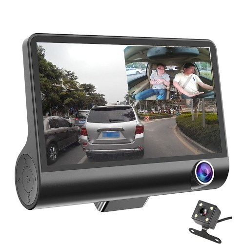 

4 Inch 3 Lens 1080P Car DVR Camera Video Driving Recorder with Night Vision