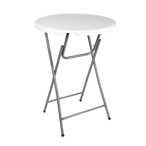 Lot de 4 mange Debout - table de bar cocktail dia.80cm Blanc