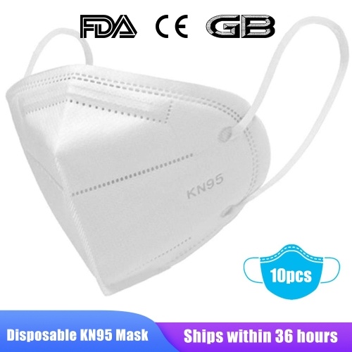 10PCS N95 Face Mask Disposable Anti PM2.5 Anti Particle Mask Breathable Dustproof Mouth Mask