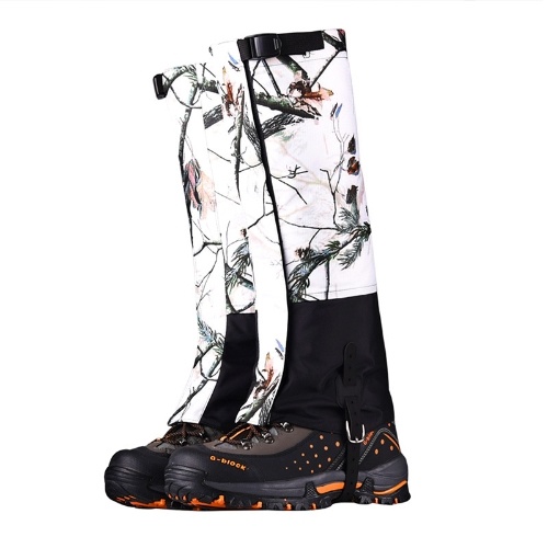

High Leg Gaiters leg Protective Adjustable Waterproof Scratch Proof Wind Dirt Sand Proof Camouflage Snow Boot Gaiters Lightweight Breathable for Outdoor Mountaineering Hiking Backpacking Snowshoeing Trekking