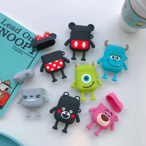 Applicable Apple AirPods Minnie Wireless Bluetooth Headset Set Mickey Cute Stereo Silicone Case ins Female Kumamoto