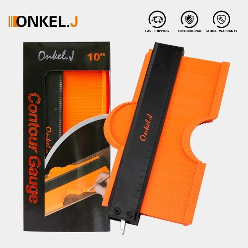 

Contour gauges, contour gauges, Contour woodworking measuring gauges, irregular contour gauges, radian ruler Adjustable elastic 10 inches orange (no metal lock)