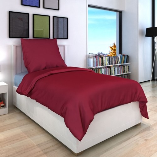 

2 шт. Комплект постельного белья Хлопок Burgundy 155x220 / 60x70 см