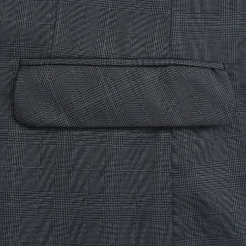 

2 pcs. Men's Suit Checked Anthracite Gray Size 50