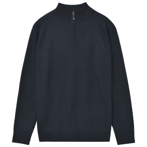 

Men's Pullover Sweater with Zipper Navy Blue M