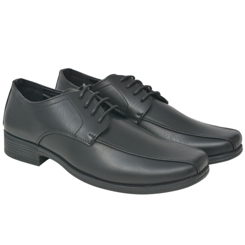 

Business Shoes Lace Up Shoes Black Size 40 PU Leather