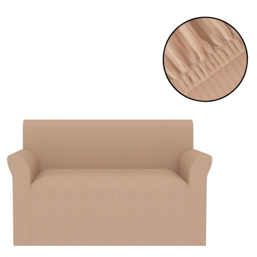 

Stretch Sofa Hanging Beige Wide Striped