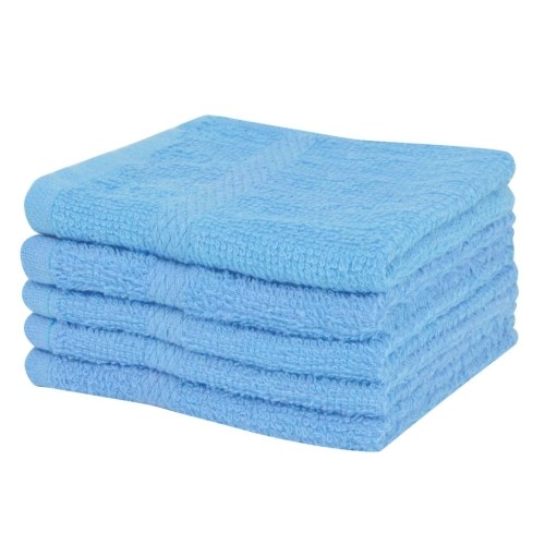  Guest towels 10 pcs. 100% cotton 360 g / m² 30 x 30 cm blue