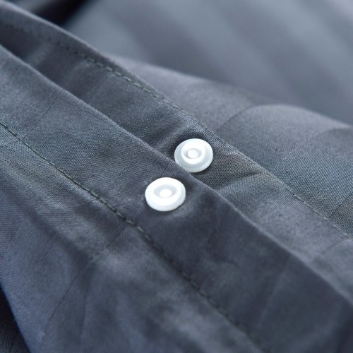 3-pc. Bedding set cotton satin 200x200 / 80x80 cm anthracite
