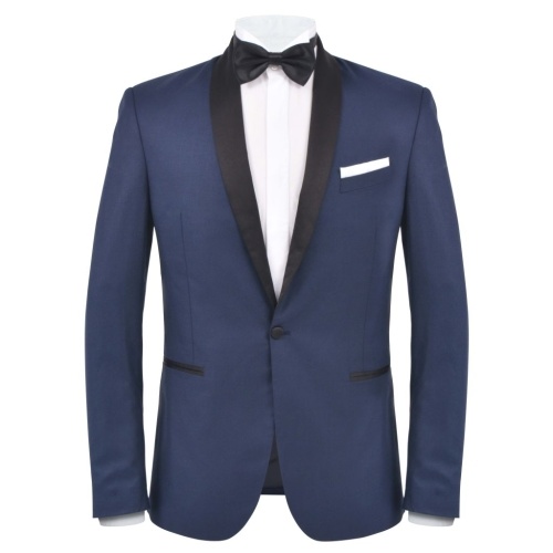 

2 pcs. Evening Suit Black Tie Smoking Men's Size 48 Navy