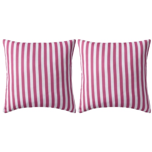 

Garden cushion 2 pcs. Striped pattern 45 x 45 cm pink