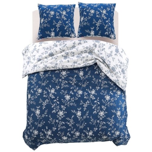 3-pc. Bedding set floral print 200x220 / 80x80 cm