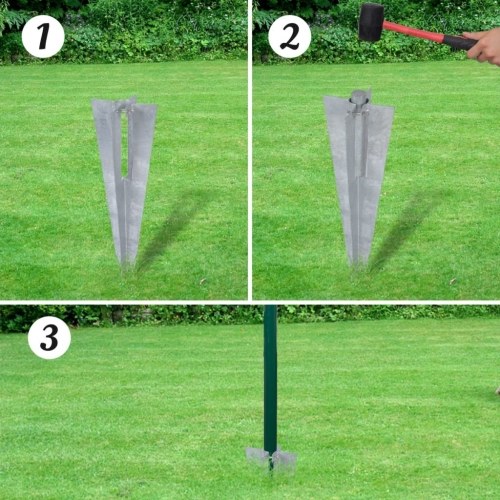 

Euro fence set with pegs 25 x 1.7 m steel green