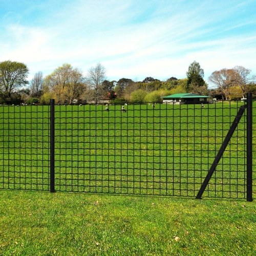 

Euro fence set with pegs 25 x 1.5 m steel gray