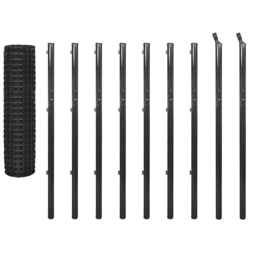 

Euro fence set 10 x 1.7 m steel gray