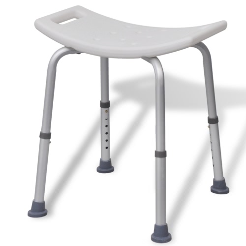 

vidaXL Shower Stool Aluminium White