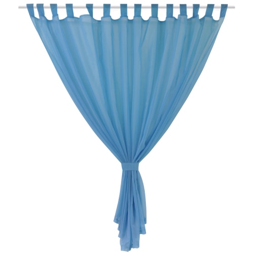 

2 pcs Sheer Curtain 290 x 225 cm Turquoise
