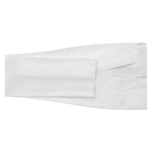 

Men's Two Piece Suit with Tie White Size 46