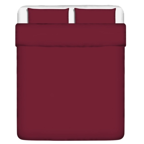 

Three Piece Duvet Cover Set Cotton Burgundy 200x220/80x80 cm