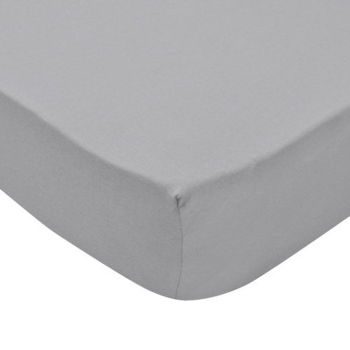 

Fitted Sheet 2 pcs Cotton Jersey 90x190-100x200 cm Grey