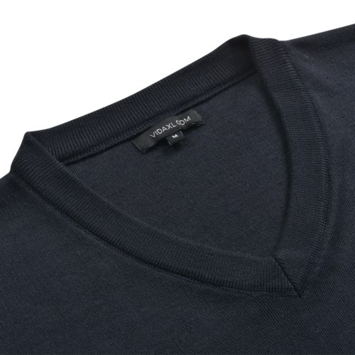 

Men's Pullover Sweater V-Neck Navy M