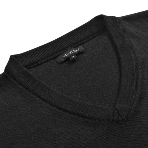 

Men's Pullover Sweater V-Neck Black L