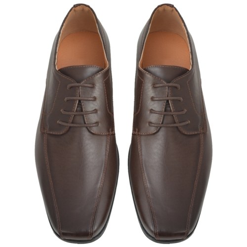 

Men's Business Shoes Lace-Up Brown Size 44 PU Leather