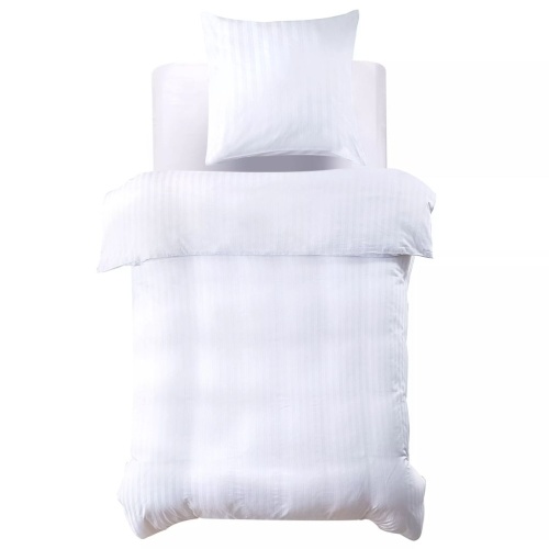 2 pcs Duvet Cover Set Cotton Satin 140x200/60x70 cm White