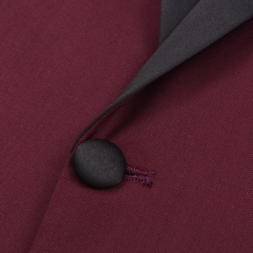 

Men's 2 Piece Black Tie Dinner Suit/Smoking Tuxedo 54 Burgundy