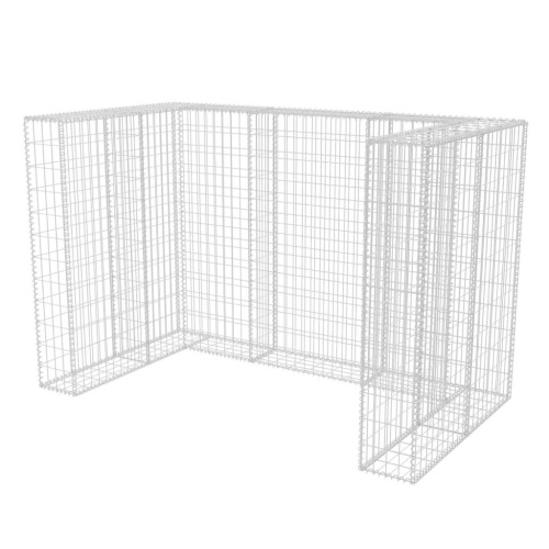 Gabion Double Wheelie Bin Surround Steel 180x100x120 cm
