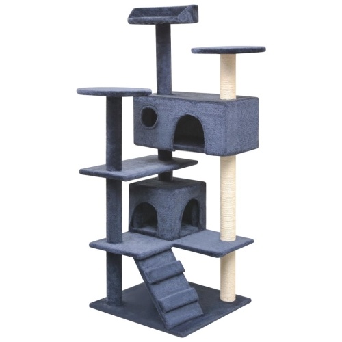 

Cat Tree with Sisal Scratching Posts 125 cm Dark Blue