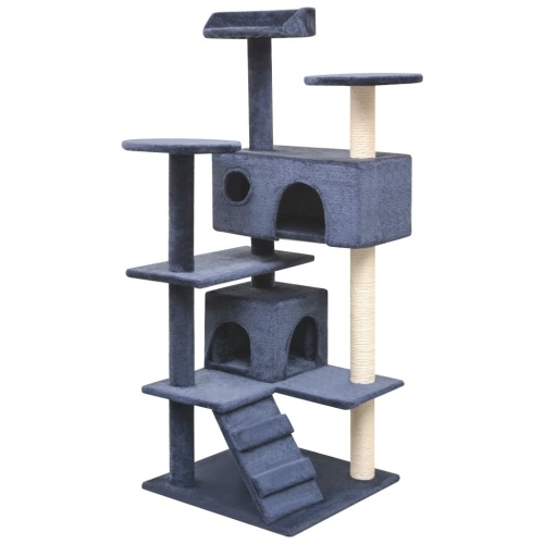 Cat Tree With Sisal Scratching Posts 125 Cm Dark Blue