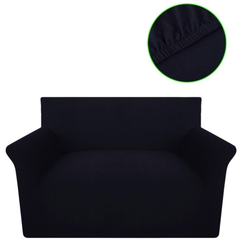 

Sofa Slipcover in Black cotton jersey