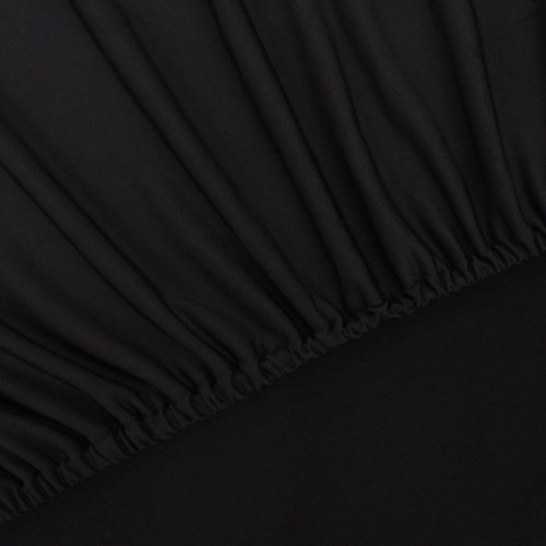 

sofa cover in black stretchy polyester jersey