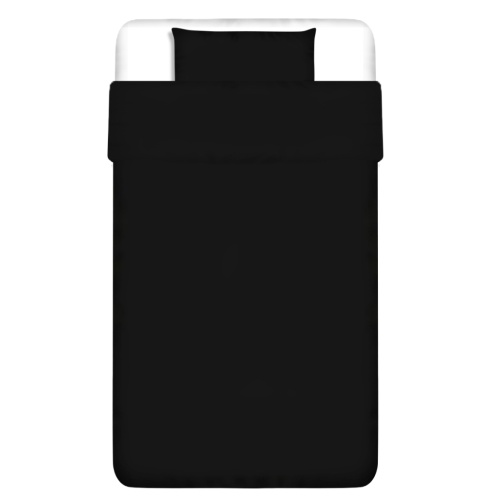 

Two duvet cover piece cotton black 155x220 / 60x70 cm