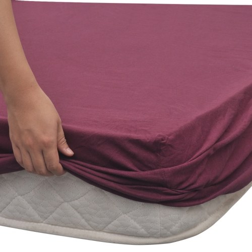 

Fitted Sheet 2 pcs cotton 150 gsm 140x200-160x200 cm Bordeaux