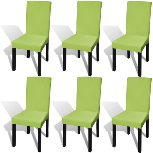 

Stretch right chair cover 6 pcs green