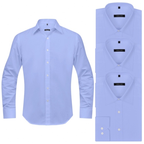 

Men's shirt 3 pcs Size L Light blue