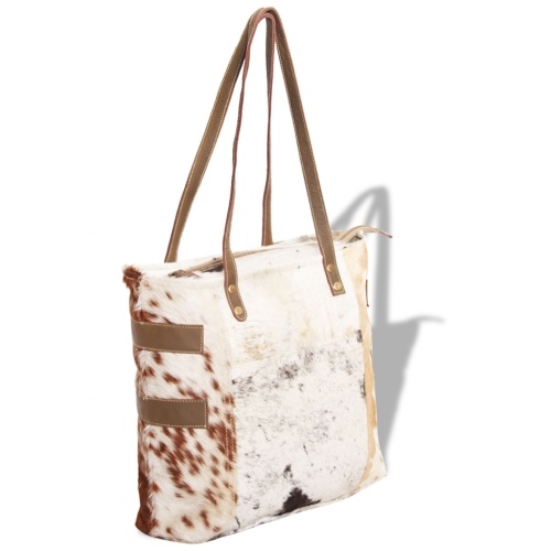

Canvas shopping bag and genuine goat skin