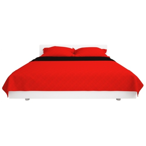 

Quilted double-sided bedspread Red and black 230 x 260 cm